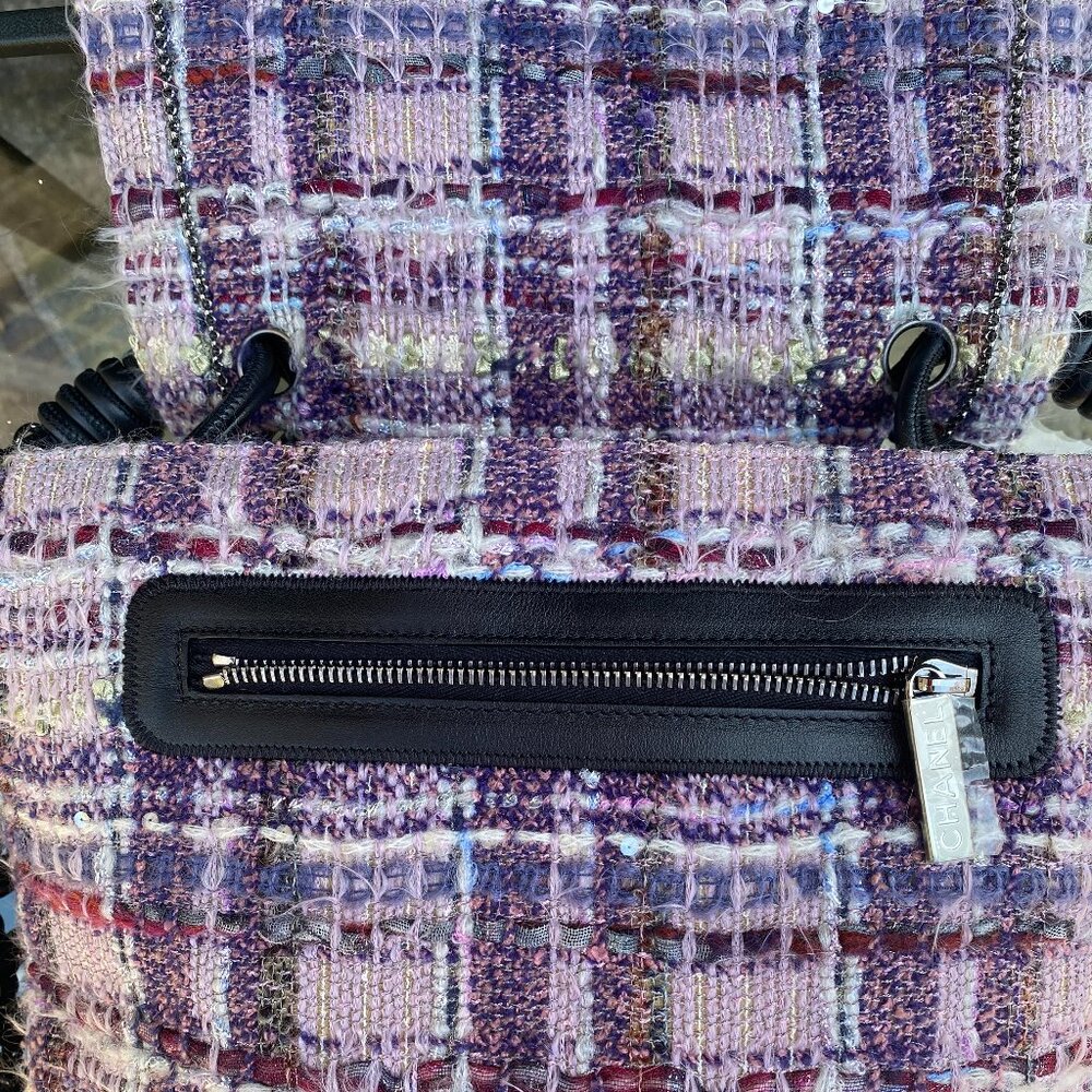 NEW! CHANEL 2005-2006 Tweed Camellia Crossbody Bag - Picture 7 of 16